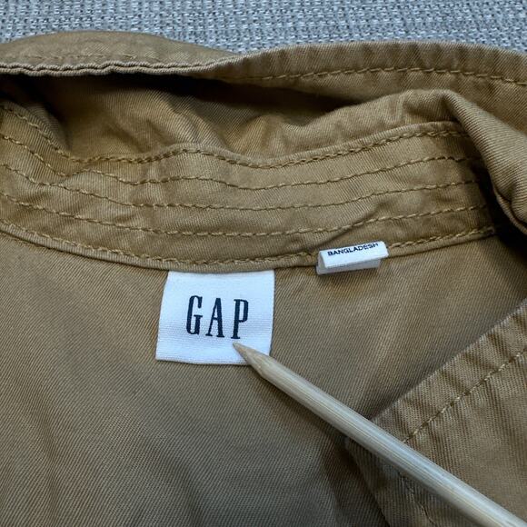 Gap Utility Romper size 8 Tan Khaki‎ Long Sleeve Safari Minimalist Shorts * - Picture 2 of 9